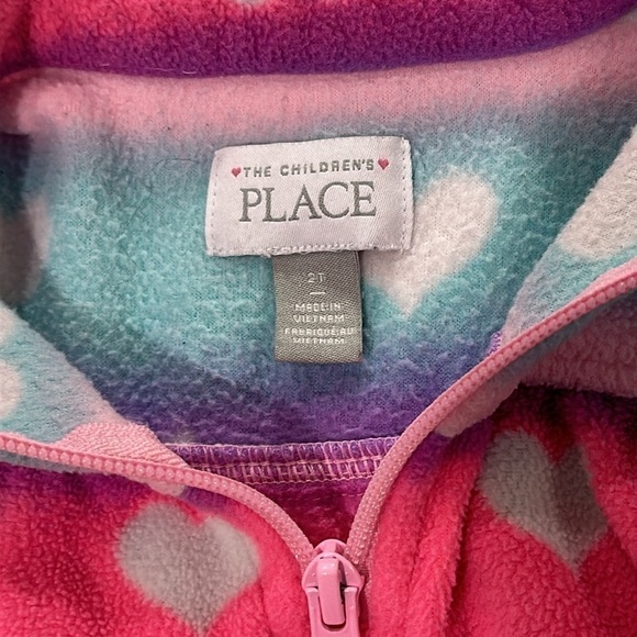 The Children's Place - Tie Dyed 1/4 zip pullover fleece jacket. Size 2T - Picture 3 of 3
